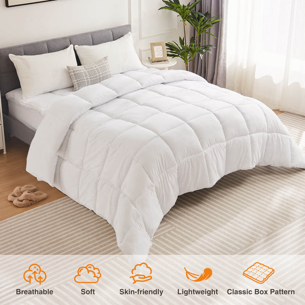CONCETTA Comforter and Duvet Insert,All Season Down Alternative Comforters Hotel Blanket with Corner Tabs