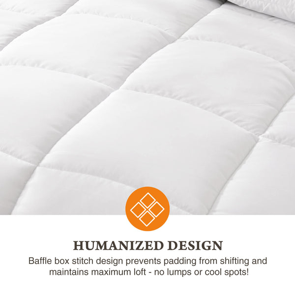 CONCETTA Comforter and Duvet Insert,All Season Down Alternative Comforters Hotel Blanket with Corner Tabs