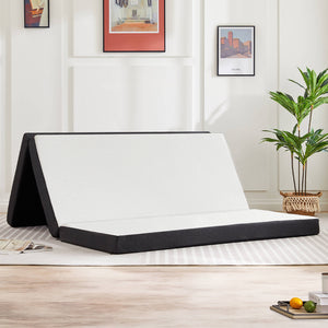 CONCETTA Folding Mattress,Tri-Fold Memory Foam Mattress, Foldable Mattress Topper with Washable Cover