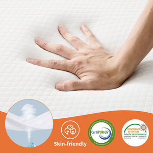 CONCETTA Folding Mattress,Tri-Fold Memory Foam Mattress, Foldable Mattress Topper with Washable Cover