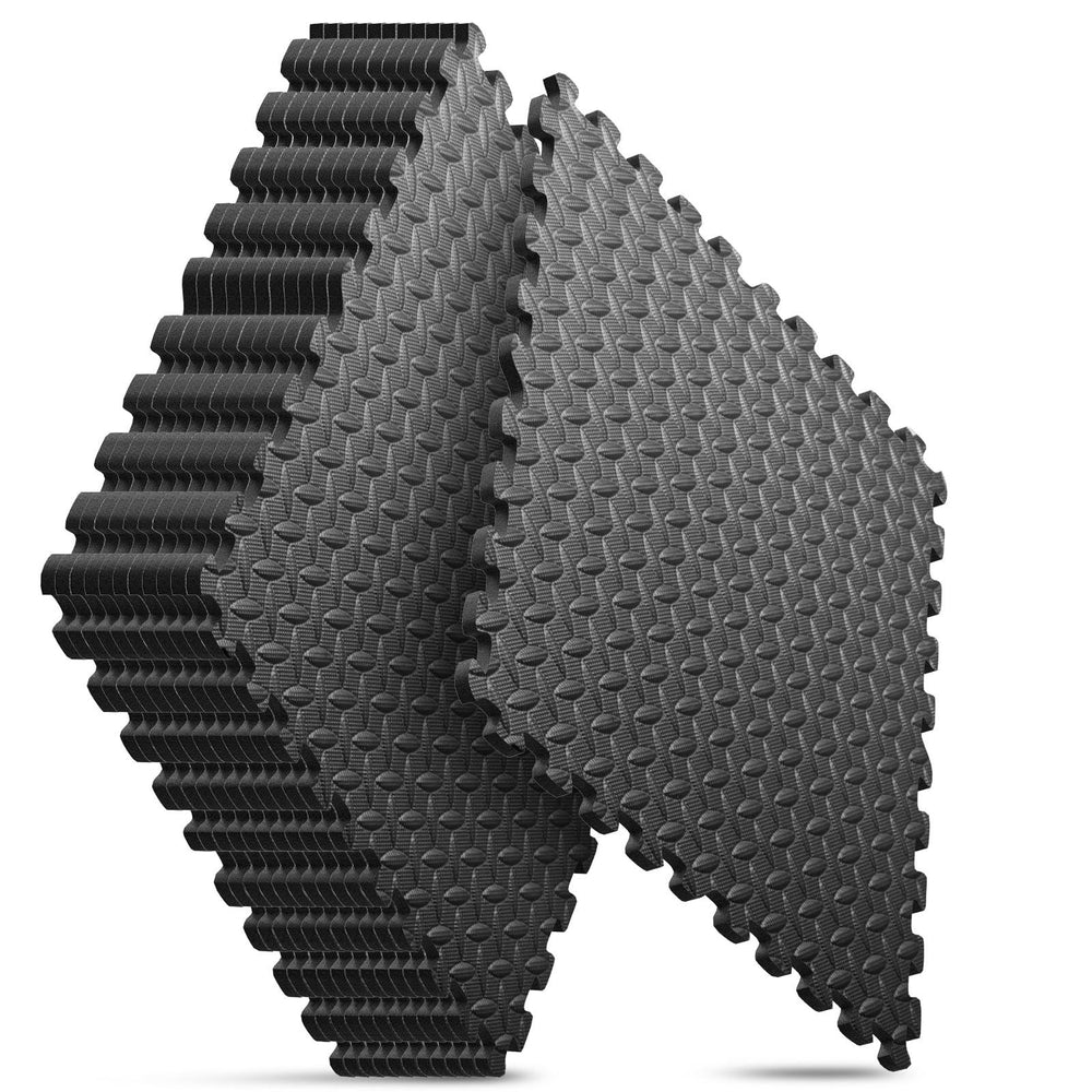 CONCETTA-24 Inch EVA Foam Tiles, 12P Puzzle Exercise Mat for Home Gym, Thick Interlocking Floor Mats, Ideal for Basement Rubber Protection and Outdoor Foam Mat Use