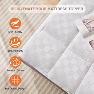 CONCETTA Mattress Topper Twin, Extra Thick Bed Topper for Hot Sleepers