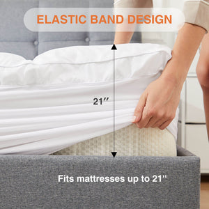 CONCETTA Mattress Topper Twin, Extra Thick Bed Topper for Hot Sleepers