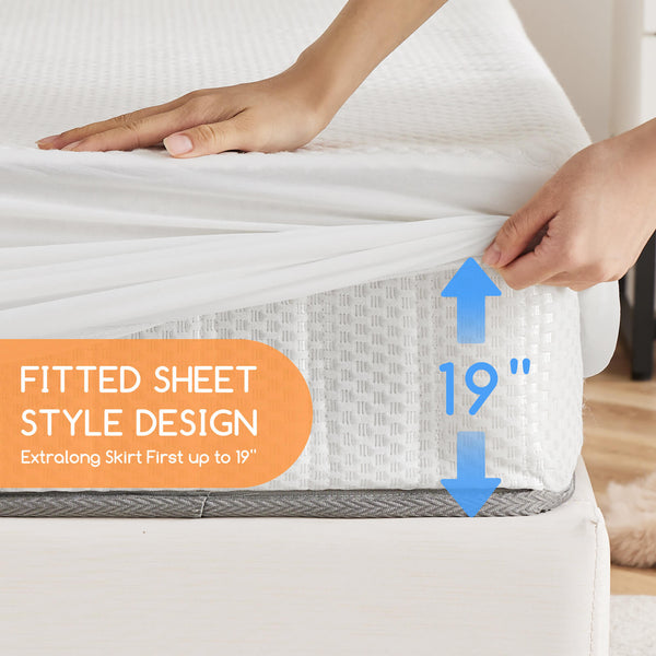 JOINSUN Mattress Protector, Fitted Deep Pocket Bed Cover Soft and Skin-Friendly