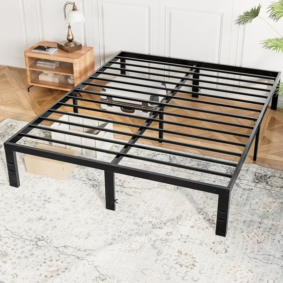 CONCETTA Heavy Duty Metal Bed Frame with Sturdy Steel Slat Support, No Box Spring Needed