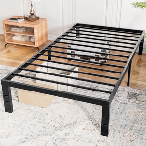 CONCETTA Heavy Duty Metal Bed Frame with Sturdy Steel Slat Support, No Box Spring Needed